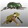 Image 1 : Lot of 2: Tin Hand-Painted Frog Wind-Up Toys.