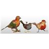 Image 1 : Lot of 3: Tin Hand-Painted Bird Wind-Up Toys.