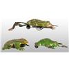 Image 1 : Lot of 3: Tin Frog Wind-Up Toys.