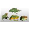 Image 1 : Lot of 4: Tin Frog Wind-Up Toys.