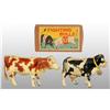 Image 1 : Lot of 3: Tin Bull & Cow Wind-Up Toys.