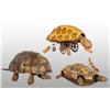 Image 1 : Lot of 3: Early Papier Mache Turtle Toys.