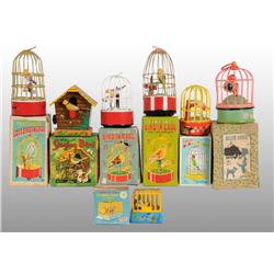 Lot of 7: Singing Birdcage Toys.