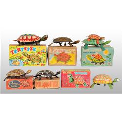 Lot of 6: Tin Turtle Wind-Up Toys.