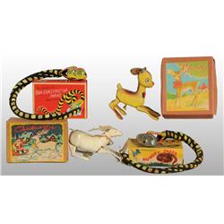 Lot of 4: Animal Wind-Up Toys.