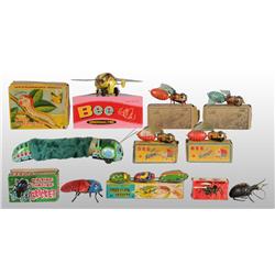 Lot of 9: Insect Wind-Up Toys.