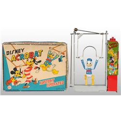 Linemar Donald Duck Acrobat Battery-Op. Toy.
