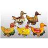 Image 1 : Lot of 5: Pressed Steel Duck Toys.