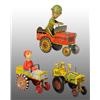 Image 1 : Lot of 3: Tin Whoopee Car Wind-Up Toys.