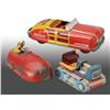 Image 1 : Lot of 3: Tin Vehicle Toys.