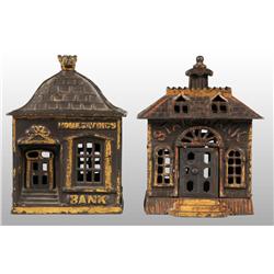 Lot of 2: Cast Iron House Still Banks.
