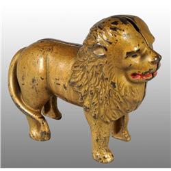 Cast Iron Lion with Tail Right Still Bank.