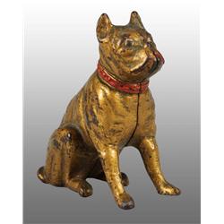 Cast Iron Boxer Still Bank.
