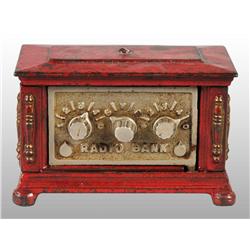 Cast Iron Radio Still Bank.