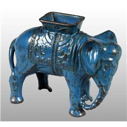 Cast Iron Large Elephant with Howdah Still Bank.