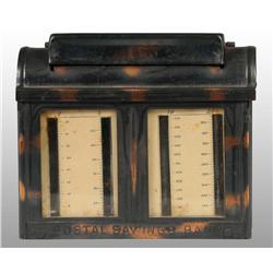 Electroplated Metal Mail Still Bank.