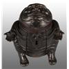 Image 1 : Cast Iron Man Inside Barrel Still Bank.