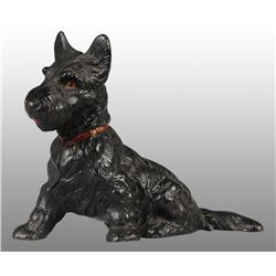 Cast Iron Scottie Dog Seated Still Bank.