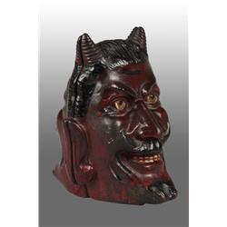 Cast Iron Two-Faced Devil Still Bank.