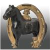 Cast Iron Good Luck Horse Shoe Still Bank.