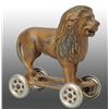 Cast Iron Lion on Wheels Still Bank.