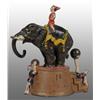 Image 1 : Cast Iron Elephant & 3 Clowns Mechanical Bank.