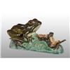 Image 2 : Cast Iron 2 Frogs Mechanical Bank.