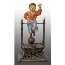 Cast Iron Boy on Trapeze Mechanical Bank.