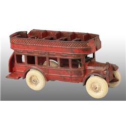 Cast Iron Arcade Double Decker Bus Toy.