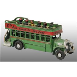Cast Iron Arcade Double Decker Bus Toy.