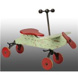 Wooden Sit 'N Ride Coaster Airplane Toy.