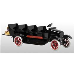 Pressed Steel Flivver Open Seat Bus Toy.