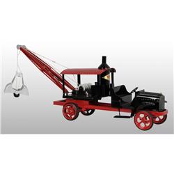 Pressed Steel Kelmet Clam Shell Bucket Truck Toy.