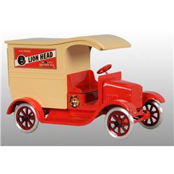Pressed Steel Flivver Lion Head Motor Oil Truck.