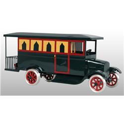 Pressed Steel Flivver House Car Toy.