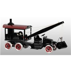 Pressed Steel Flivver Clam Shell Bucket Crane Toy.