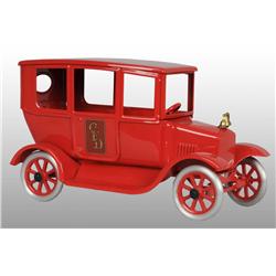 Pressed Steel Flivver CFD Fire Chief Car Toy.
