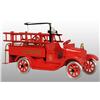 Pressed Steel Flivver Hook & Ladder FD Truck Toy.