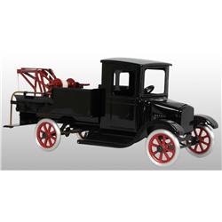 Pressed Steel Flivver Wrecking Truck Toy.