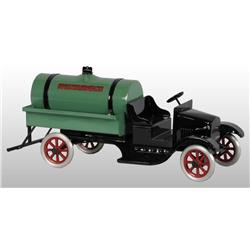 Pressed Steel Flivver Sprinkler Tank Truck Toy.