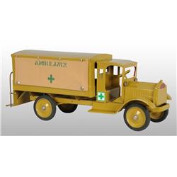 Pressed Steel Keystone Packard Army Ambulance Toy.