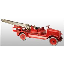 Pressed Steel Buddy L Hydraulic Aerial Ladder Toy.