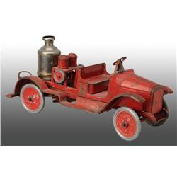 Pressed Steel Buddy L Fire Pumper Truck Toy.