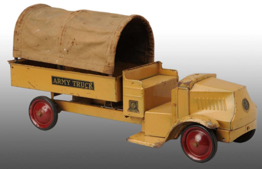 Pressed Steel Steelcraft Army Truck Toy.