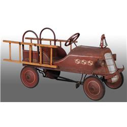 Pressed Steel Gendron Fire Ladder Truck Pedal Car.