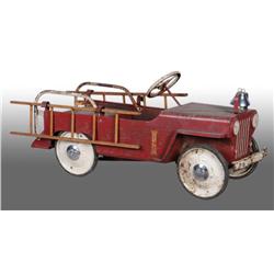 Pressed Steel Sherwood Fire Truck Pedal Car.