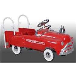 Pressed Steel Murray Sadface Fire Truck Pedal Car.