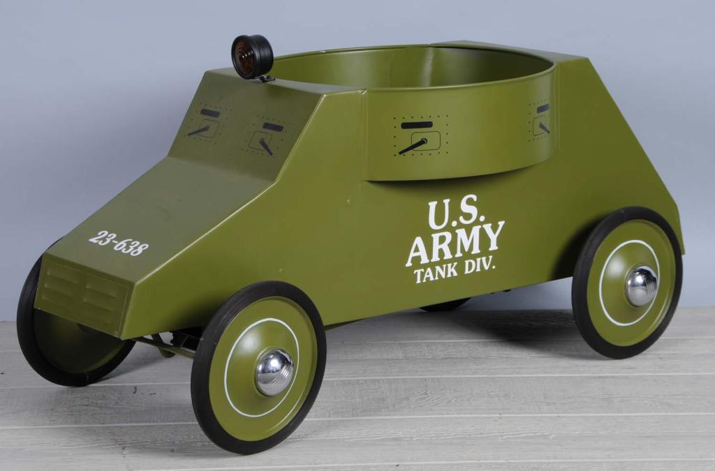 Pressed Steel Garton US Army Tank Pedal Car.