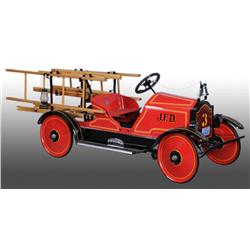 Pressed Steel Genron Ladder Fire Truck Pedal Car.
