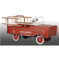Pressed Steel Garton Fire Truck Jeep Pedal Car.